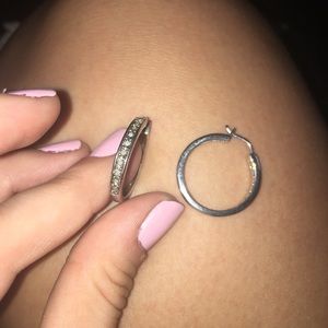 Sterling silver hoops